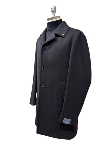 Capotto in cashmere nero