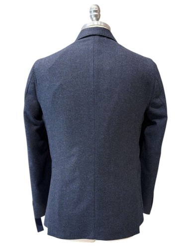 Giacca in lana spigata blu