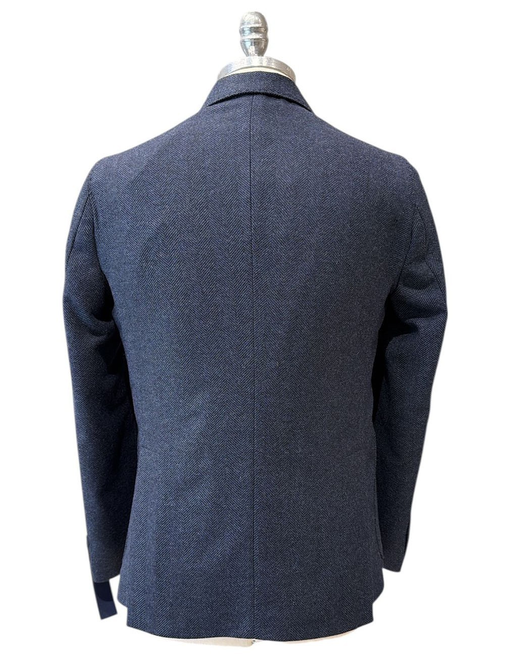 Giacca in lana spigata blu