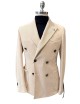 Giacca doppiopetto in velluto a coste beige