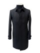 Cappotto in lana spigata nero