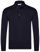 POLO IN LANA MERINOS BLU