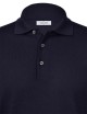 POLO IN LANA MERINOS BLU