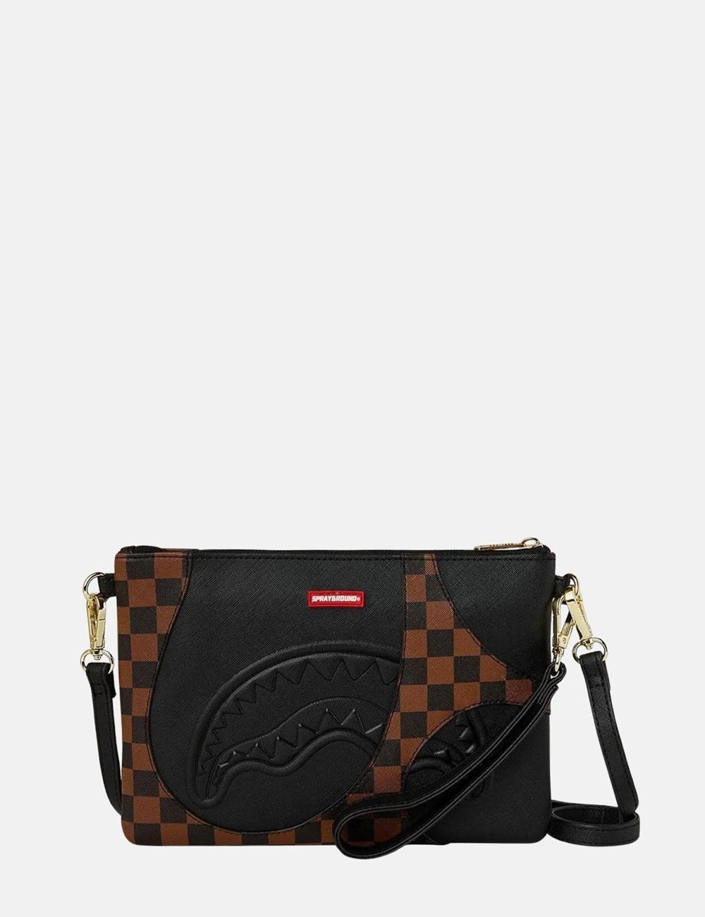 POCHETTE JETSTREAM BROWN CROSSOVER CLUTCH