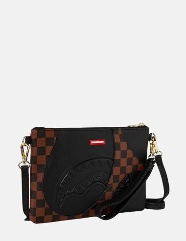 POCHETTE JETSTREAM BROWN CROSSOVER CLUTCH