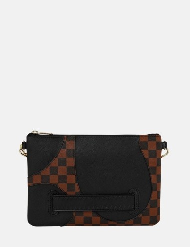 POCHETTE JETSTREAM BROWN CROSSOVER CLUTCH