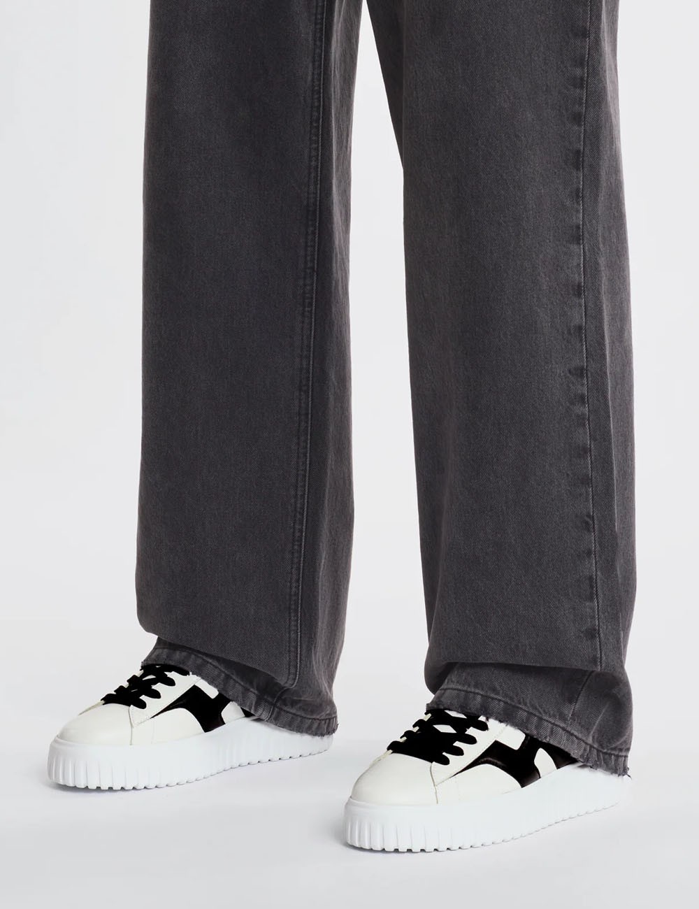 Sneakers H-Stripes Bianco Nero