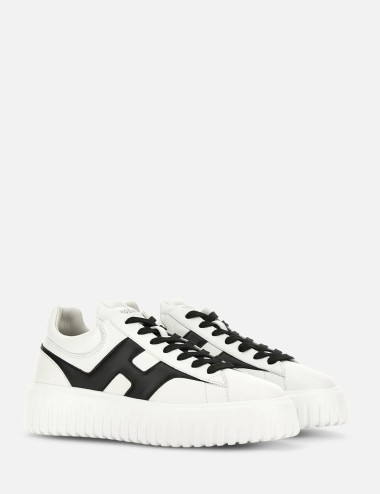 Sneakers H-Stripes Bianco Nero