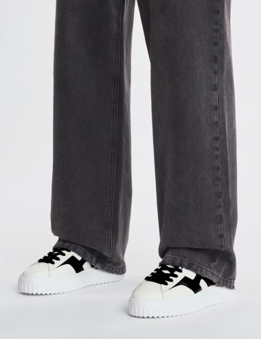 Sneakers H-Stripes Bianco Nero