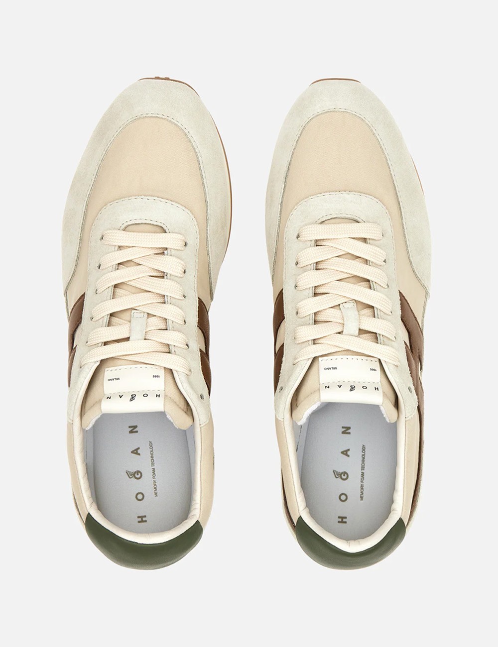 Sneakers Athletic Bianco Marrone Verde