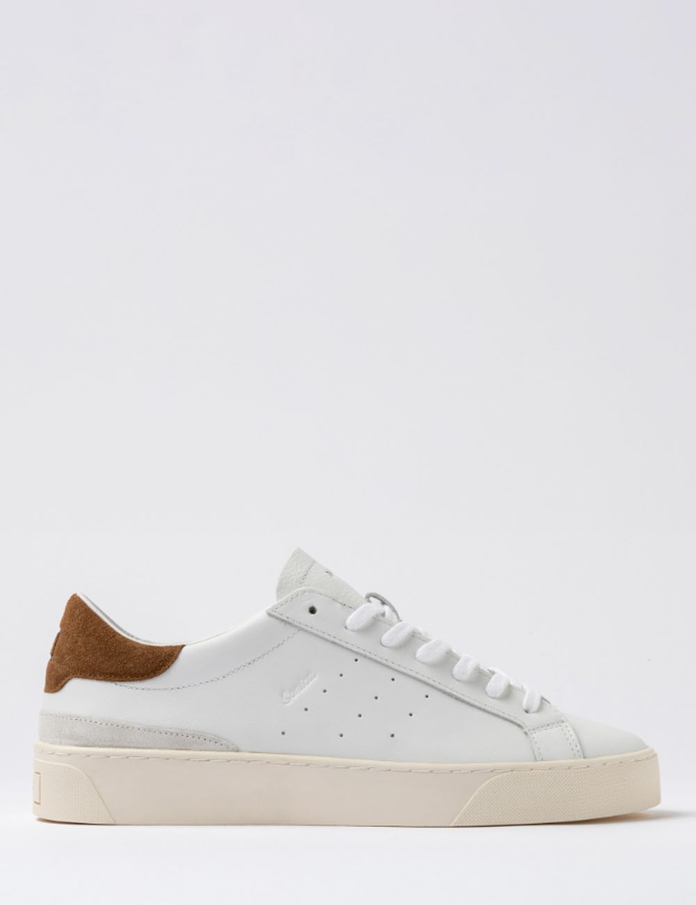 SNEAKER SONICA CALF WHITE-CUOIO
