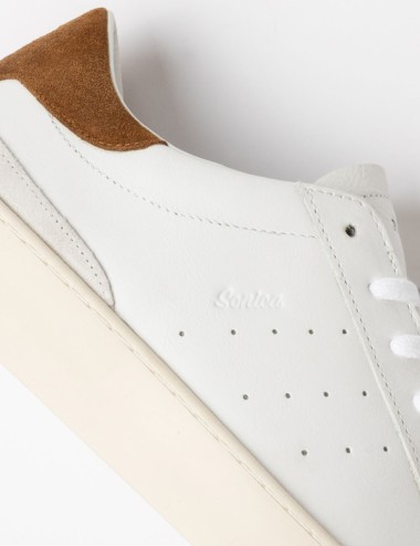 SNEAKER SONICA CALF WHITE-CUOIO