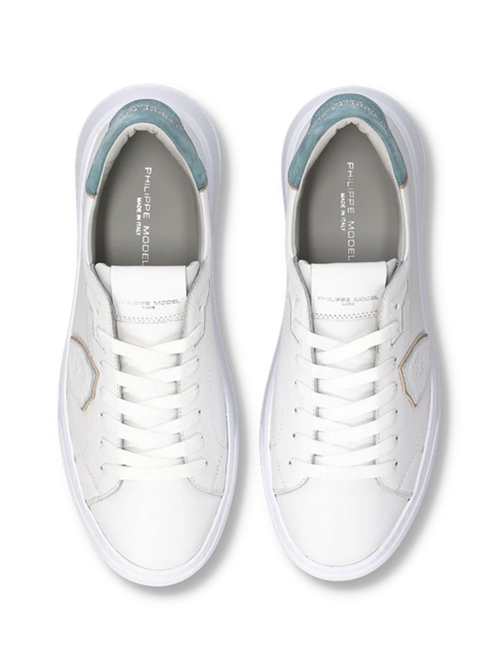 Sneakers Temple Bianco Azzurro