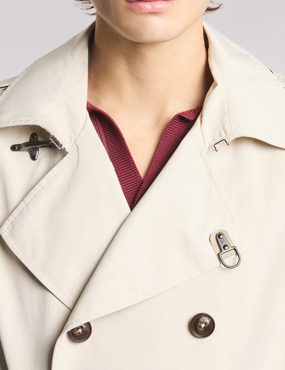 Trench in Microfaille Misto Cotone