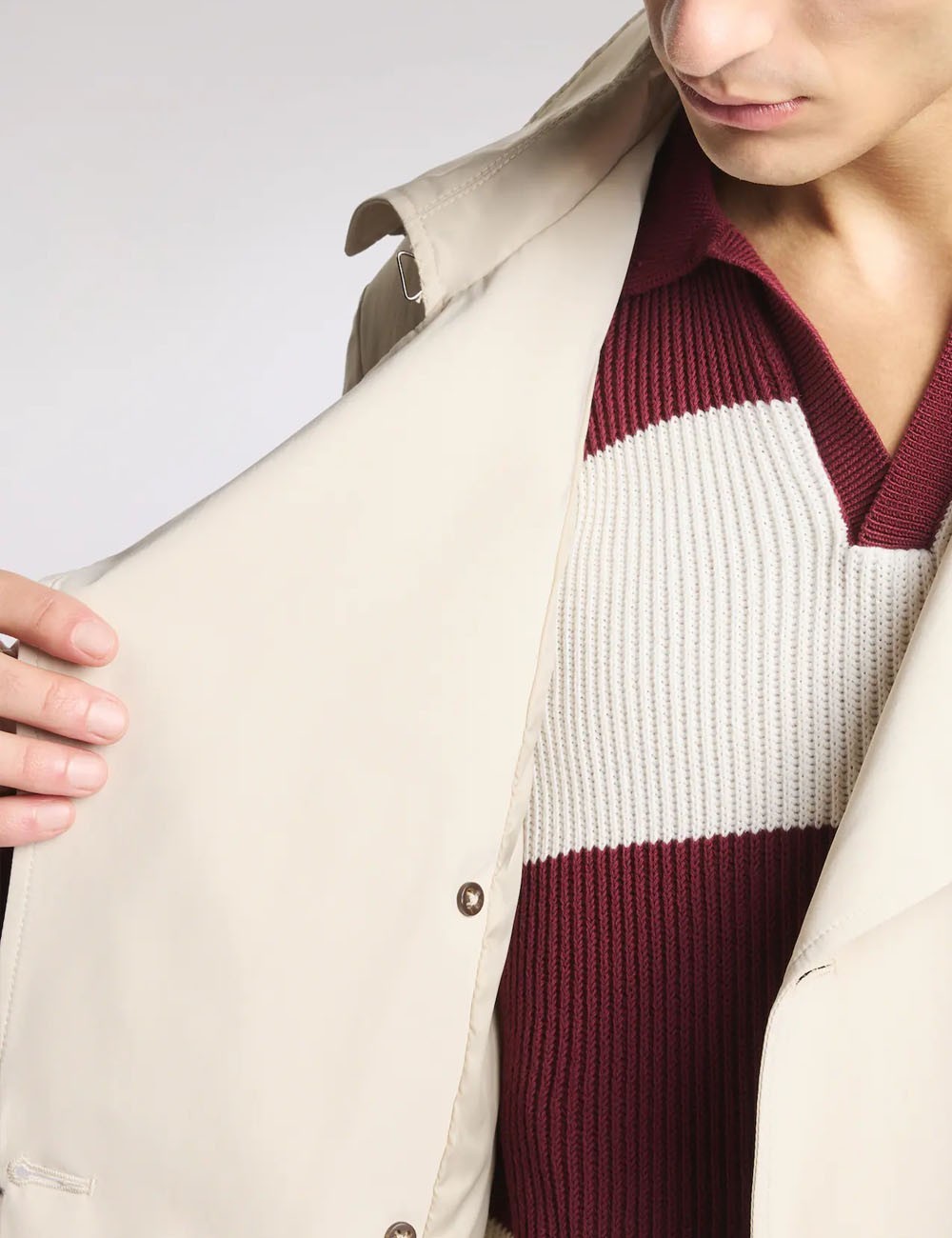 Trench in Microfaille Misto Cotone