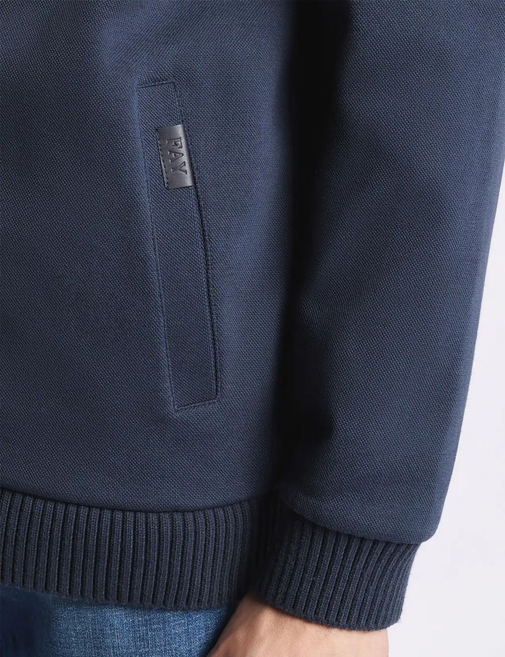 Giacca in Felpa Piquet-Blu