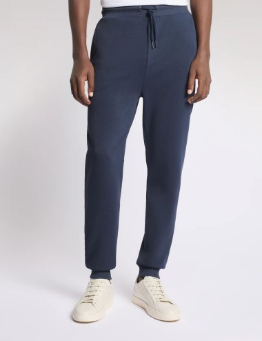 Pantaloni Jogger in Felpa Piquet-Blu