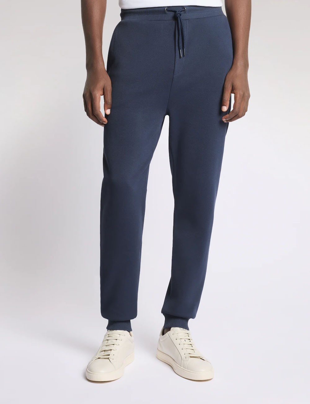Pantaloni Jogger in Felpa Piquet-Blu