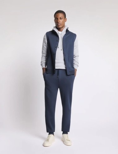 Pantaloni Jogger in Felpa Piquet-Blu