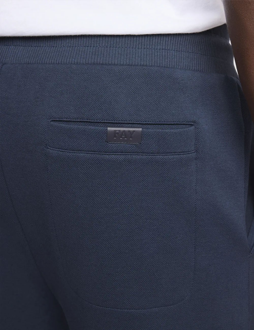 Pantaloni Jogger in Felpa Piquet-Blu