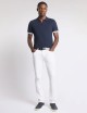 Polo Slim Fit in Piquet Stretch-Blu
