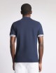 Polo Slim Fit in Piquet Stretch-Blu