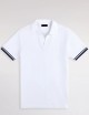 Polo Slim Fit in Piquet Stretch-Bianco