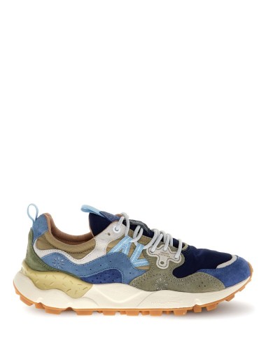 Sneakers Yamano 3 man in suede e tessuto tecnico Navi Blue Kaki