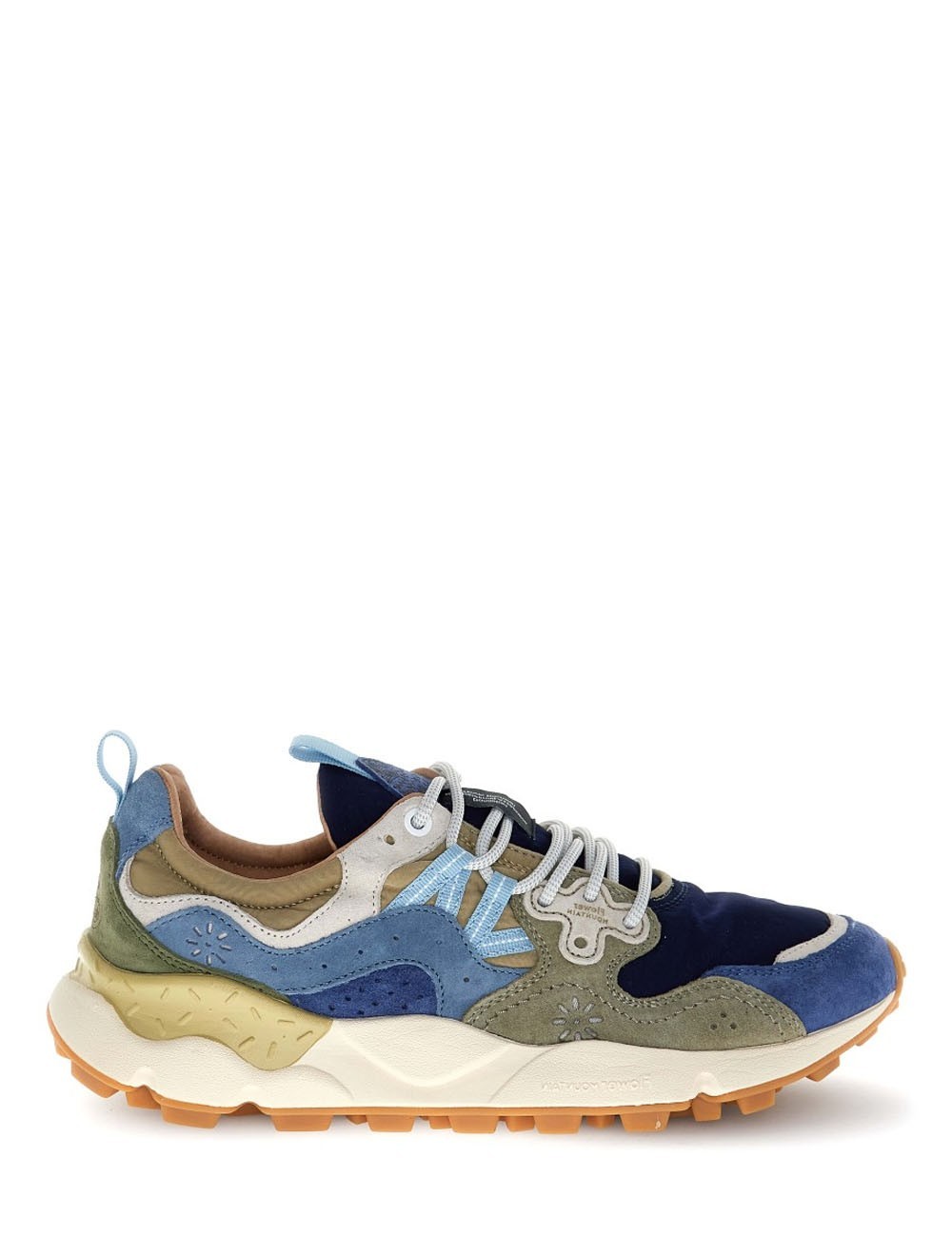 Sneakers Yamano 3 man in suede e tessuto tecnico Navi Blue Kaki