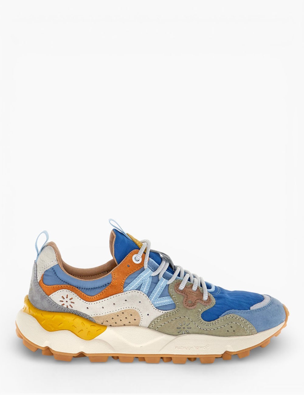 Sneakers Yamano 3 uni in suede e tessuto tecnico blu beige