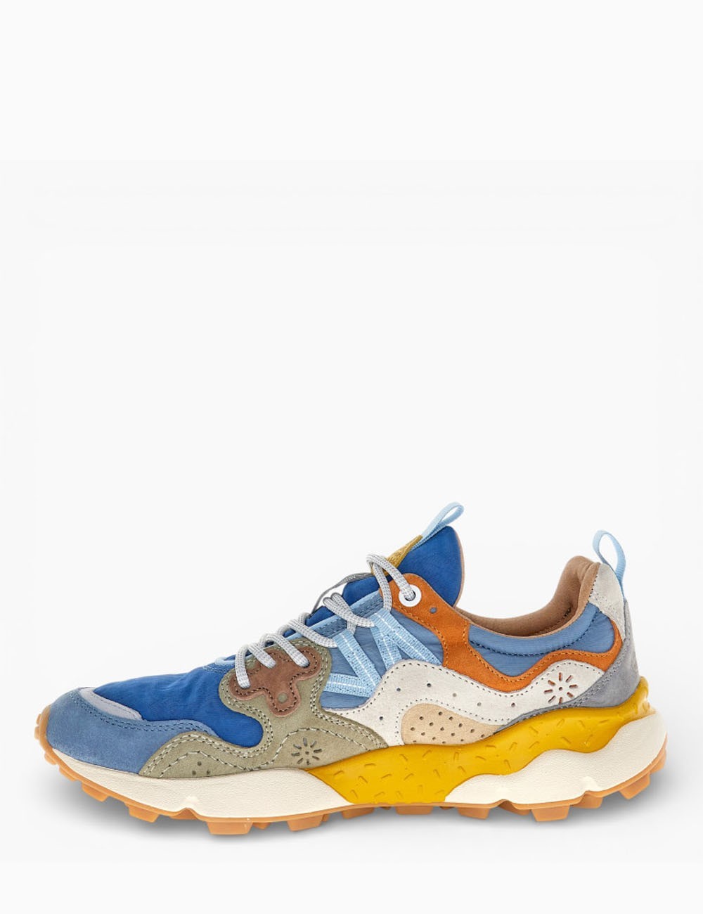 Sneakers Yamano 3 uni in suede e tessuto tecnico blu beige