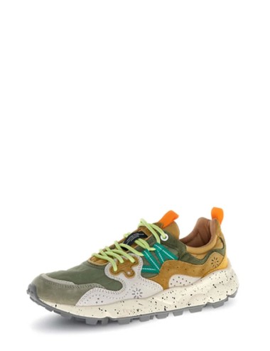 Sneakers Yamano 3 uni in suede e tessuto tecnico Gray White Taupe