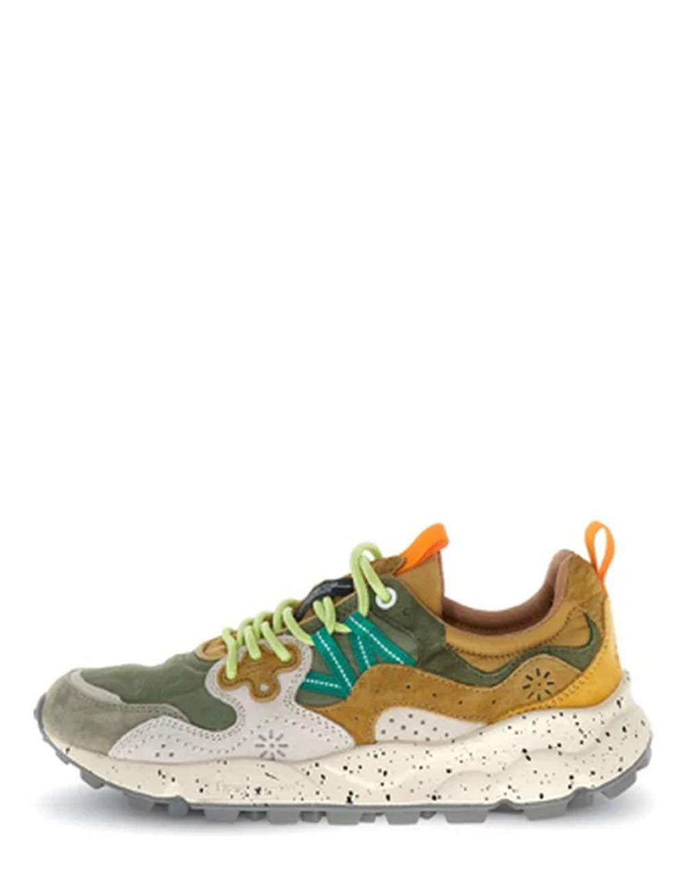 Sneakers Yamano 3 uni in suede e tessuto tecnico Gray White Taupe