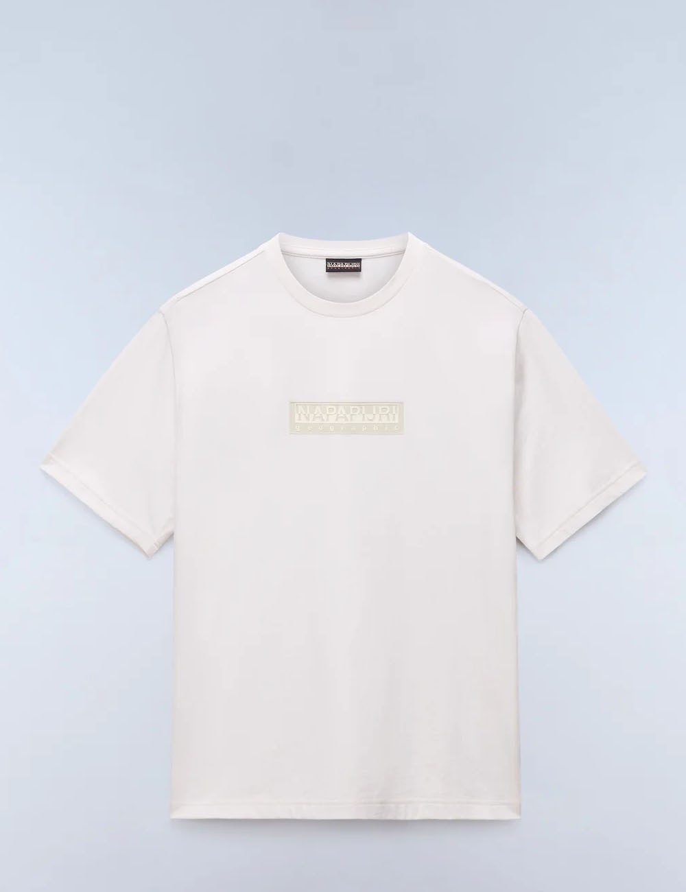 T-Shirt a Maniche Corte Box Logo Bianco Whisper