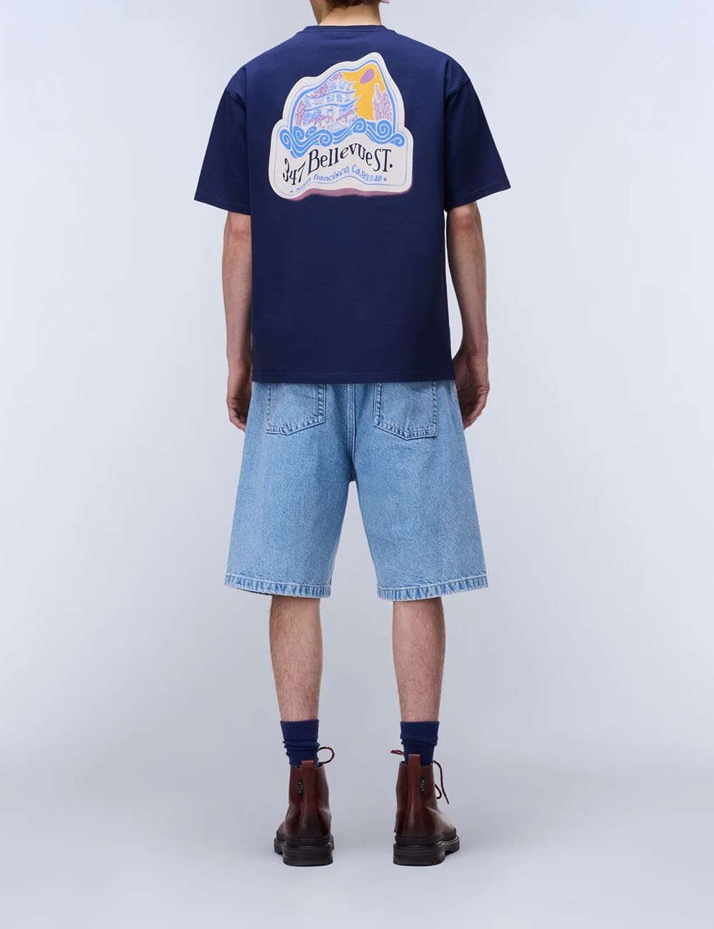 Fluorite Short Sleeve T-Shirt Blue Academy