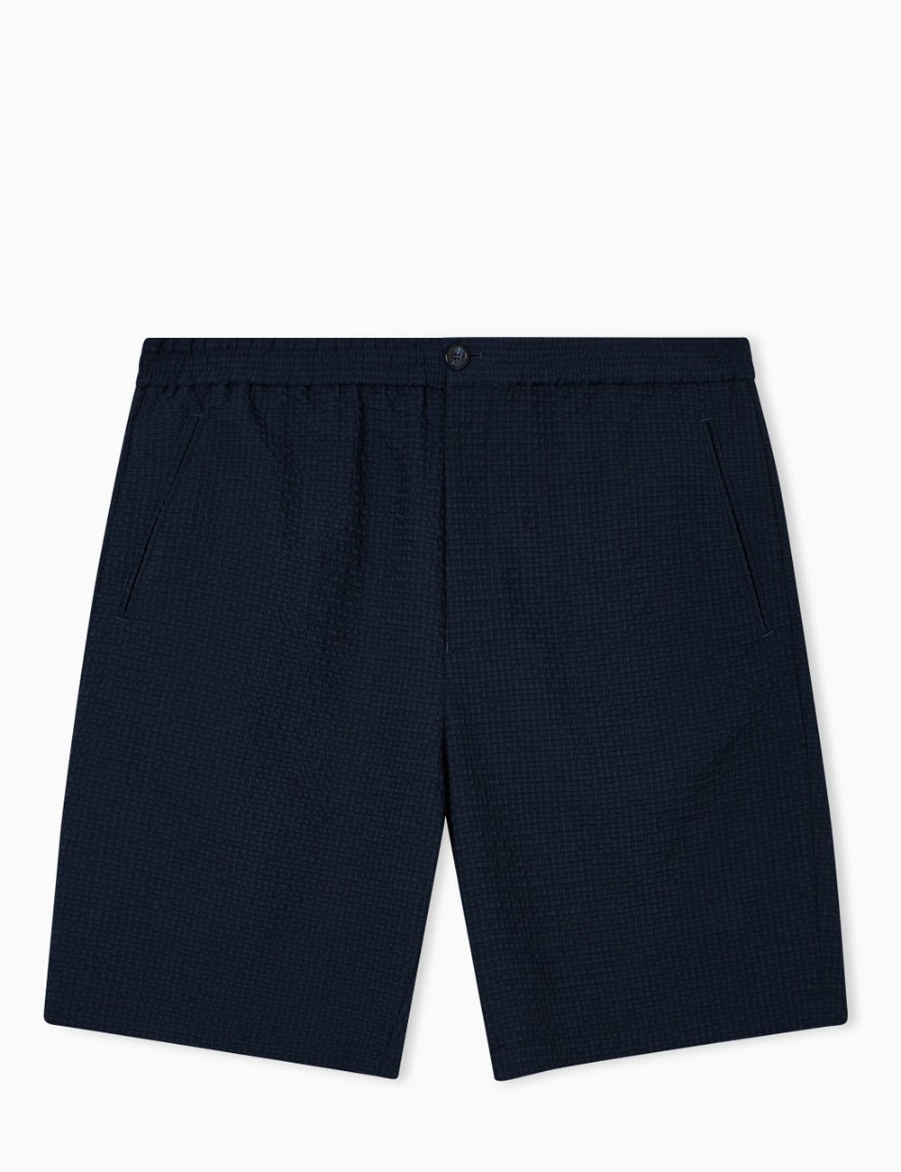 Icon technical seersucker Bermuda shorts Navy Blue