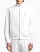 Full-zip sweatshirt in double jersey with micro eagle embroidery white