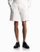 Bermuda in double jersey con nervature bianco