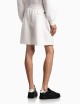 Double jersey Bermuda shorts with ribs white