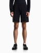 Double jersey Bermuda shorts with ribs Navy blu