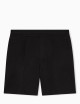 Bermuda in double jersey con nervature nero