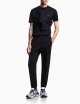 T-shirt in jersey misto lyocell ricamo aquila a rilievo Blu Navy