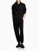 Lyocell-blend jersey T-shirt with embossed eagle embroidery black