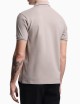 Polo slim fit in piquet stretch con micro eagle Grigio