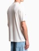 T-shirt in jersey misto lyocell con logo a rilievo soft touch bianca