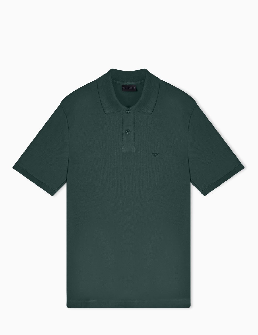 Slim-fit piqué polo shirt green
