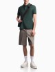 Slim-fit piqué polo shirt green