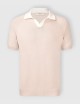 Polo skipper in maglia raglan cotone organico beige panna