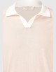 Polo skipper in maglia raglan cotone organico beige panna