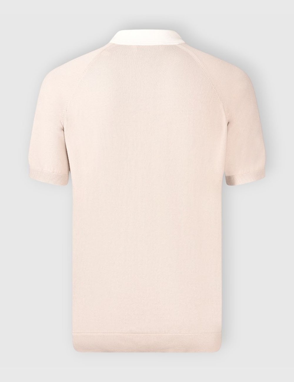 Organic cotton raglan knit skipper polo fresh cotton - panna